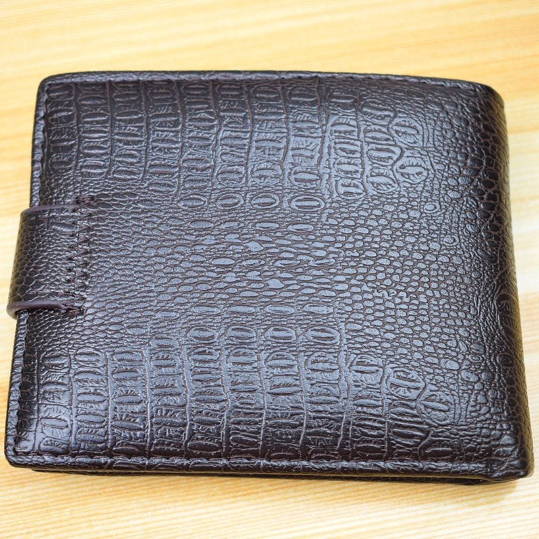 Carteira Masculina de Couro com Botão - Elegance