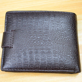 Carteira Masculina de Couro com Botão - Elegance