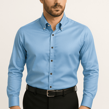 Camisa Social Slim Masculina em Seda Gelo