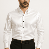 Camisa Social Slim Masculina em Seda Gelo